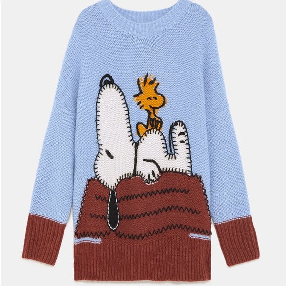 ZARA Snoopy Peanuts Jacquard Sweater - Picture 8 of 8
